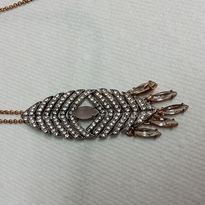 J Crew EX Large Crystal Chandelier Charm Necklace